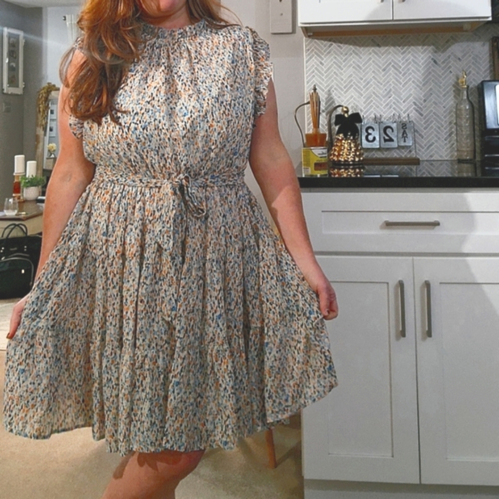Chic soul, jodifl, 1x, blue orange dress